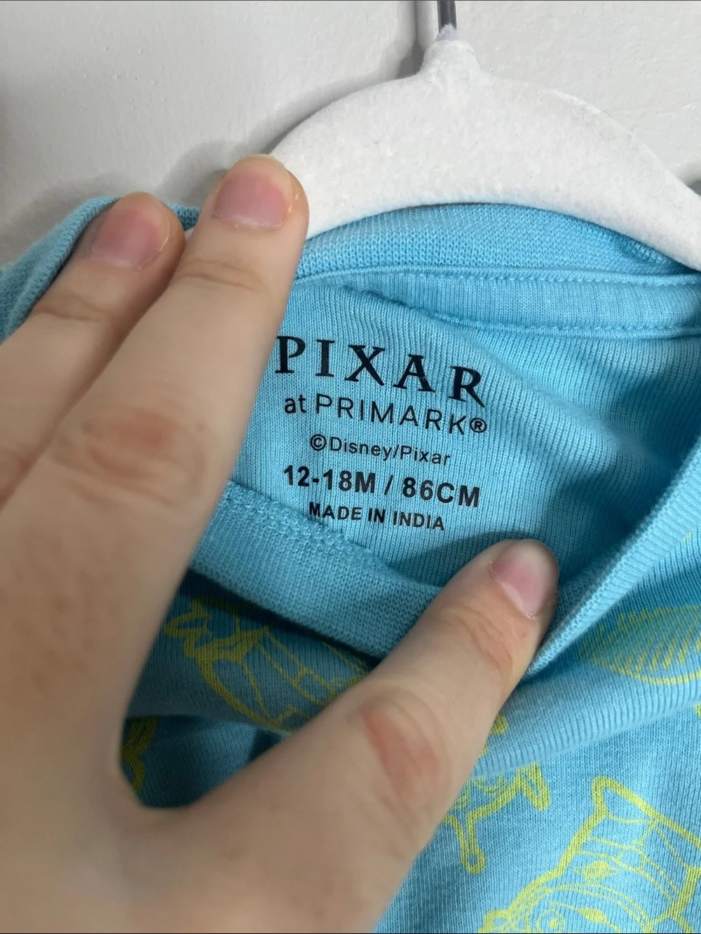 Disney Blue and Lime Alien Print Two-Piece Pajama Set